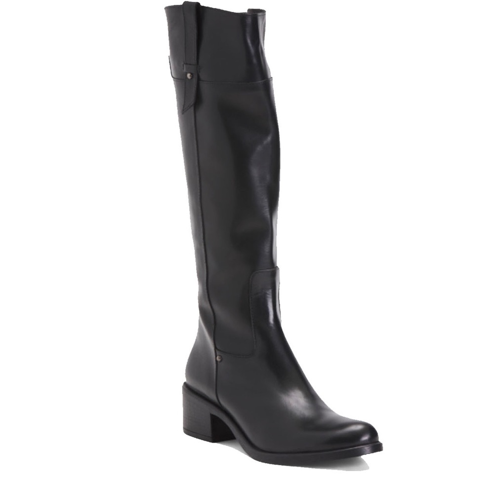 EMANUELE CASTRO Dark Gray Made In Italy, Leather High Shaft Boots